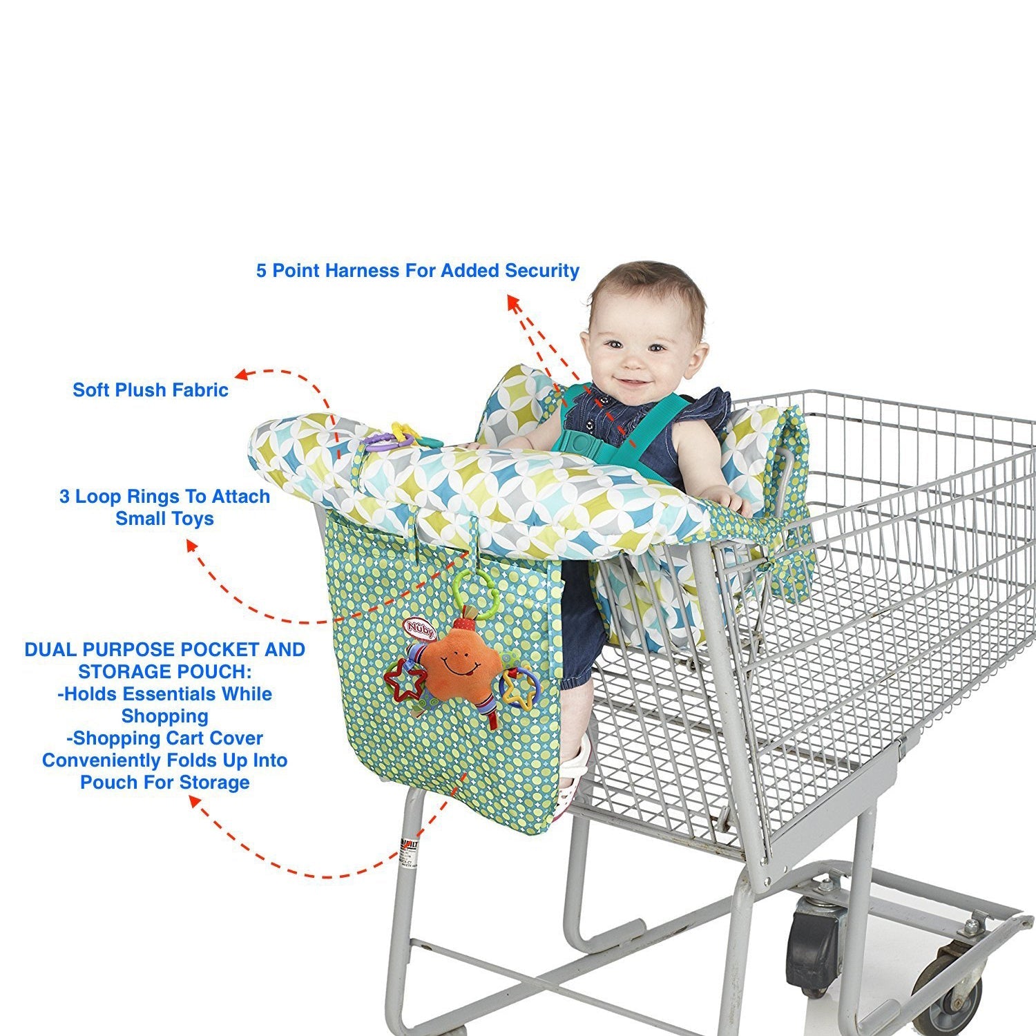 2-in-1 Universal Size Shopping Cart & High Chair Cover